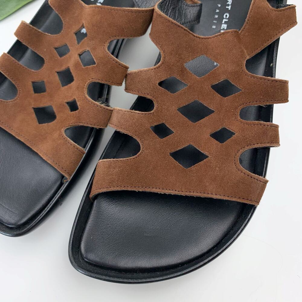 Robert Clergerie Sandals Brown Suede Women's 7 - Picture 2 of 12